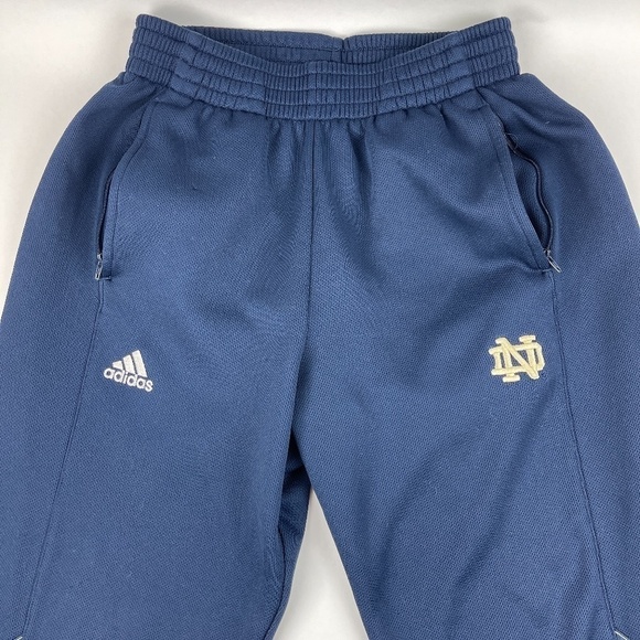 Adidas Climawarm Athletic Jogger Pants Mens XS Blue Notre Dame - Picture 3 of 12